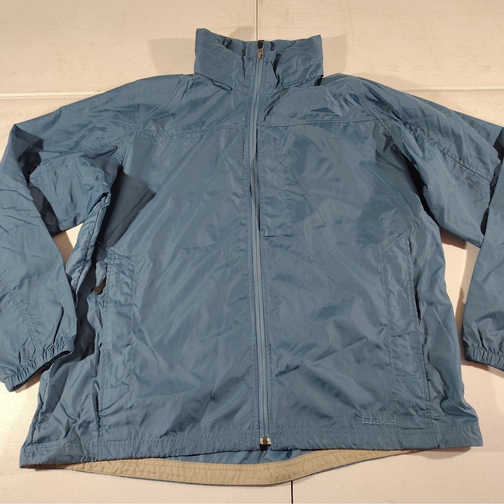 L.L. Bean Full Zip Windbreaker Jacket Men XL Navy Outdoor Light Sailing Hiking